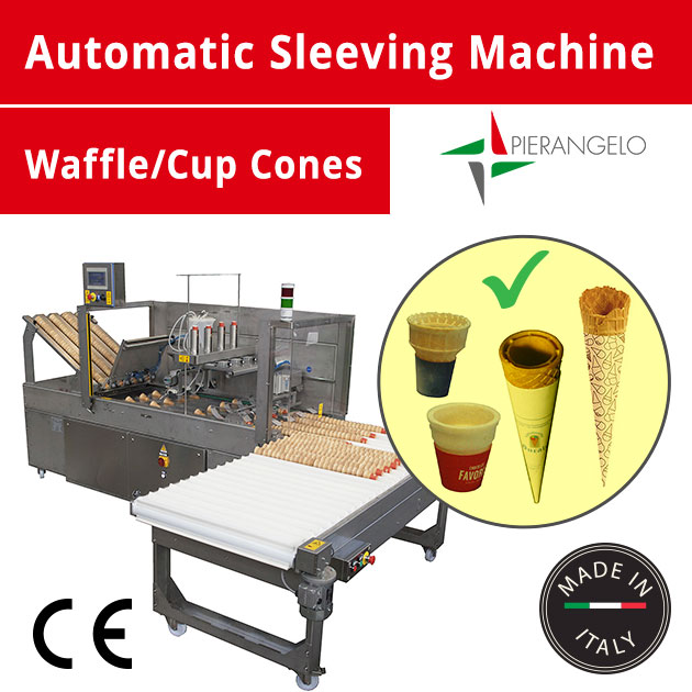 Automatic Sleeving Machine for Waffle Cones Cup Cones